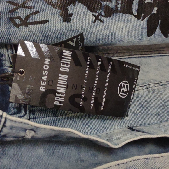 NWT Mens graphic denim jacket sz xxl - Picture 5 of 8